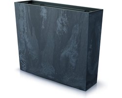 Betonnen Plantenbak - Buitenpot - Planten Buiten - Inclusief Inzetbak - 58x18x50cm - Zwart