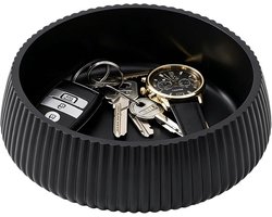 Betonnen sleutelbakje voor haltafel, 18 cm sleutelbakje, zwart