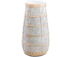 Betonnen Vaas - Terracotta Vaas - Aardewerk Decor - Coastal Vibes - 14cm x 14cm x 31cm