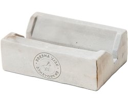 Betonnen Zeepbakje - Zeephouder Zelfdrainerend - Badkamer Organisatie - Zelfdrainerend Hoekig V-ontwerp - 10 x 65 x 3 cm - Grijs