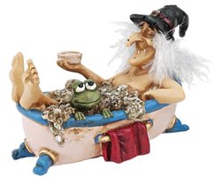 Betoverende heks decoratie standbeeld voor Halloween, 12,5 cm, polyresin
