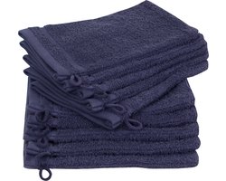 Betully ® - Deluxe Washandjes 10 stuks - 16*21 cm Blauw - %100 Turks Katoen - Blauw
