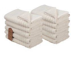 Betully ® Magnee - Handdoeken 50 x 100 cm - set van 10 - Hotelkwaliteit – Zware kwaliteit 500 g/m2 Natuur Creme