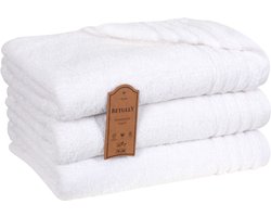 Betully® Magti XL Handdoeken Wit - 70x140 - Set van 3 - Badhanddoeken hotelkwaliteit - 100% katoen - Zware kwaliteit 500 g/m2 Wit