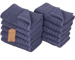 Betully® Tomson - Handdoeken 50 x 100 cm - set van 10 - Hotelkwaliteit – Zware kwaliteit 500 g/m2 Blauw