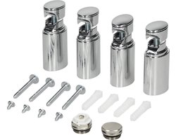 Beugel voor badkamerradiatoren, chroom, voor rechte en gebogen modellen