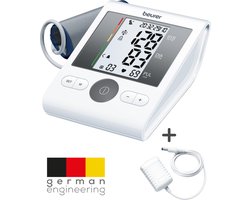 Beurer BM 28 ONPACK Bloeddrukmeter bovenarm - Incl. adapter - Aanbevolen door Hartstichting - Onregelmatige hartslag – Rust-indicator – Manchet-aanbreng controle – Geschikt tijdens zwangerschap - Klinisch gevalideerd - 5 Jaar garantie