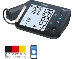Beurer BM 54 Bluetooth® Bloeddrukmeter bovenarm - Smart - Zeer goed beoordeeld - XL Display - Manchet tot 44 cm - Hartslagmeter - Onregelmatige hartslag - Risico-indicator - Beurer HealthManager Pro app - 5 Jaar garantie