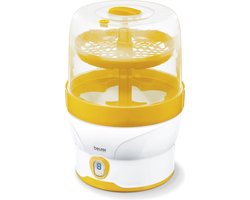 Beurer BY 76 Flessensterilisator - Elektrisch - Stoom/damp - LED display - Afteltimer met optisch & akoestisch signaal - Tot 6 flesjes tegelijk - Automatische uitschakeling - Incl. tang en maatbeker - 3 Jaar garantie