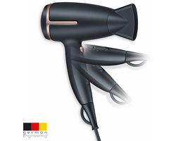 Beurer HC 25 Reisföhn - Inklapbaar - Compact voor Wereldwijd gebruik - Snel Droog Haar en Perfecte Styling - Dankzij Ionenfunctie & Koude luchtstand
