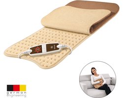 Beurer HK 115 Cosy XL Warmtekussen – Groot Elektrisch Warmtekussen 47×34 cm – Zachte Fleecehoes – Snelle Opwarming – 6 Warmtestanden – Automatische Uitschakeling – Machinewasbaar – 5 Jaar Garantie: exclusief bij Bol.com – Beige/Bruin