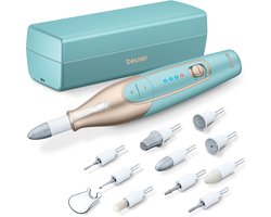 Beurer MP 84 Elektrische nagelvijl - Nagelfrees - Elektrische Manicure en Pedicure set - Draadloos - 10 Opzetstukken - LED Verlichting – Opberg en laad etui – Beschermkap - 3 Standen - 3 Jaar garantie