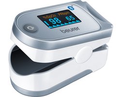 Beurer PO 60 Bluetooth® Saturatiemeter – Pulse-Oximeter voor Vinger – Meet Zuurstofgehalte & Hartslag – Kleurendisplay – beurer HealthManager Pro App – Klinisch Getest & Medisch Gecertificeerd – Incl. Batterijen – 5 Jaar Garantie