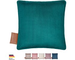 Beurer Warmtekussen - Heaty Corduroy Celestial Green - Draadloos Warmtekussen - Elektrisch - Oplaadbaar - XL verwarmd oppervlak - 45x45 cm - 3 Jaar Garantie
