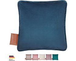 Beurer Warmtekussen - Heaty Velvet Deep Blue - Draadloos Warmtekussen - Elektrisch - Oplaadbaar - XL verwarmd oppervlak - 45x45 cm - 3 Jaar Garantie