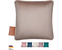 Beurer Warmtekussen | Heaty Velvet Smokey Taupe | Draadloos Warmtekussen | Elektrisch | Oplaadbaar | XL verwarmd oppervlak | 45x45 cm | 3 Jaar Garantie