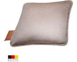 Beurer Warmtekussen | Heaty Velvet Smokey Taupe | Draadloos Warmtekussen | Elektrisch | Oplaadbaar | XL verwarmd oppervlak | 45x45 cm | 5 Jaar Garantie: exclusief bij Bol.com