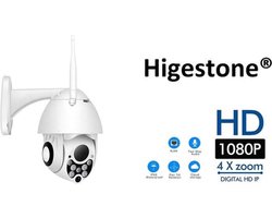 Beveiligingscamera | Full HD | 1080 P | Pan/Tilt | Infrarood Camera | 4x Digital Zoom | Surveillance Camera | Veilig Wonen | Wit | Higestone