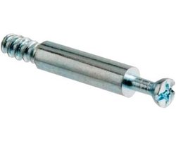 Bevestigingspunten Set - Meubelmontage DOWELS - Houten Meubels Monteren - BZP Verzinkt Staal - M6 x 42mm - Zilver