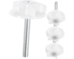 Bevestigingsset voor hoofdbord (8 stuks): Schroeven en ringen voor bedden, banken en relaxfauteuils.
