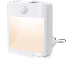Bewegingssensor LED Plug-in Nachtlamp Dimbaar Schemer tot Zonsopgang Energiebesparende Lamp
