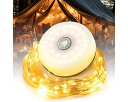 Beyahl - Camping Lichtsnoer 10 Meter USB Oplaadbaar - Waterdichte LED Tentverlichting met 8 Verlichtingsmodi - Oprolbare Buitenlichtketting voor Camping, Balkon, Terras en Reizen
