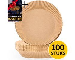 Beyeza Airfryer XL en XXL Bakpapier - 100 Stuks - Airfryer Accessoires - Wegwerpbakjes - Papier Bakjes - 20 tot 23 cm