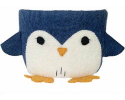 BeYoona Zuidpool - Mandje - Pinguin - Vilt zuivere wol - Handgemaakt