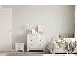 BEYZA COUNTRY MULTIFUNCTIONELE LADENKAST – Ladekast met Laden – Multifunctionele Kast – Houten Ladekast – Opbergkast – Ruime Opbergruimte – Voor Slaapkamer, Woonkamer en Hal – Country Stijl – Praktische Kast voor Kleding Accessoires – Modern Design