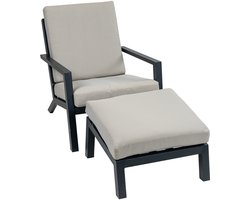 Bezano Loungestoel | Off White + Voetenbank Bezano | Off White
