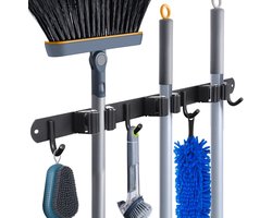 Bezemhouder Wandmontage Bezemorganizer Dweilhouder Hanger Tuingereedschaporganizers Opbergrek Garage Wasruimte Organisaties En Opslag Met Haken Zwaar
