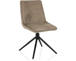Bezoekersstoel / Eetkamerstoel TARVISO I stof beige hjh LIVING