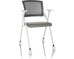 Bezoekersstoel / klapstoel PRIORITY II W mesh / PU grijs hjh OFFICE