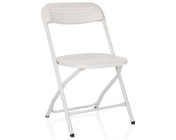 Bezoekersstoel / klapstoel TUDELA XXL PRO W kunststof wit hjh OFFICE