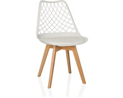 Bezoekersstoel / kuipstoel SCANDI HOL kunststof wit hjh LIVING