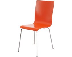 Bezoekersstoel Pepe - Wachtkamerstoel receptiestoel - Kantoorbezoek ontvangen - Houten zitting stabiel frame - 47D x 43W x 87H cm