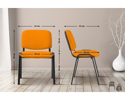 Bezoekersstoel - Stof - Oranje