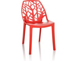 Bezoekerstoel / Schelp stoel ARTIFO TRI Kunststof rood hjh OFFICE