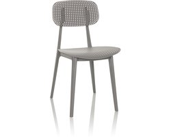 Bezoekerstoel / Tuinstoel ARTIFO HOL Kunststof grijs hjh OFFICE