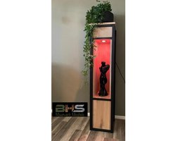 BHS - Zuil met verlichting (1 spot) - Zuil - Industrieel - Eikenhout - Staal