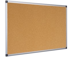 Bi-Office Maya Cork Board Vast bulletinboard Aluminium, Zwart, Hout Kurk
