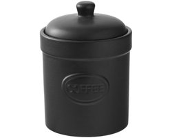 Bia collectie zwart stenen matte voorraadpot voor Koffie 12 x 16 cm Storage jar in Matte black for Coffee