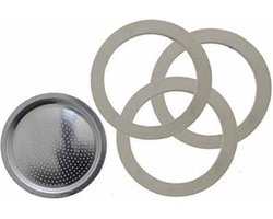 Bialetti Moka filterplaatje + rubber ringen - 1 kops