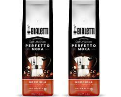 Bialetti Perfetto Moka Nocciola (Hazelnoot) gemalen koffie - 2 x 250 gram
