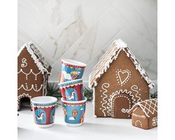 Bialetti Winter Wonderland Espressokopjes 80 ml – Set van 4 – Keramiek – Limited Edition