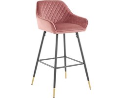 Bianca| Barstoel Velvet 1-pack Roze