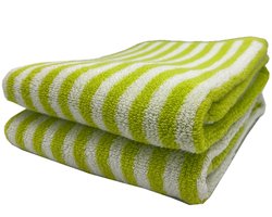 Biarritz handdoek 50x70 cm poison/white - set van 2