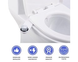 Bidet Handdouche Toilet Sproeier Shattaf Sprayer WC Papier Besparend - Enkel Spray Koud Water - Badkamer Accessoires - Freshole®