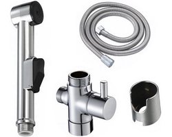 Bidet handdoucheset, handdouche voor wastafel, bidet handdouche, douchekop met houder en omschakelventiel, douche en doucheslang voor wastafel, toiletten en badkamer