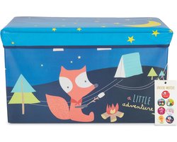 Bieco 2-in-1 Opbergdoos & Bankje Scout Kamp – Speelgoedkist met Zitfunctie – Opbergbox Kinderkamer – 63 Liter